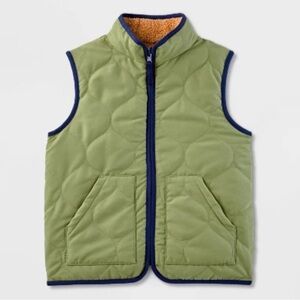 NWT Cat & Jack Toddler Reversible Puffer Vest size Large